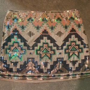 Aztec print skirt from Express